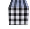 14 x 48 inch Tablerunners 100% Cotton Buffalo Check Table Runner for Christmas, Winter, Family Dinner, Outdoor or Indoor Parties Black and White